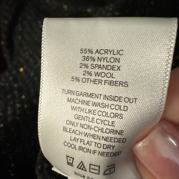 EXPRESS Womens Black & Gold Cardigan in Large - Picture 8 of 9